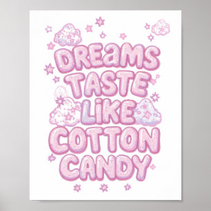 Söt Rosa Estetisk Puffig Skrift Poster