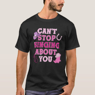 Söt Rosa Estetisk Sydstats Cowgirl Country Musik T Shirt