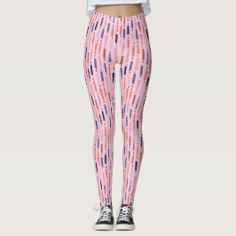 Söt Rosa Fågelljus med mönster Leggings
