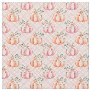 Söt Rosa Fall Pumpkin Mönster Tyg