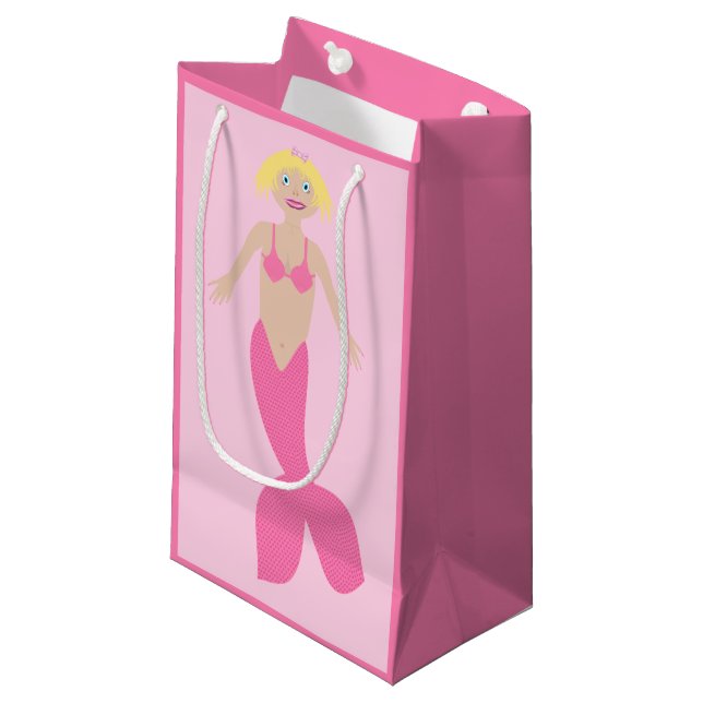 Söt Rosa Fantasy Sjöjungfru (Framsidan Vinklad)