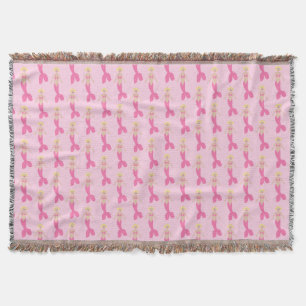 Söt Rosa Fantasy Sjöjungfru Patterned Filt