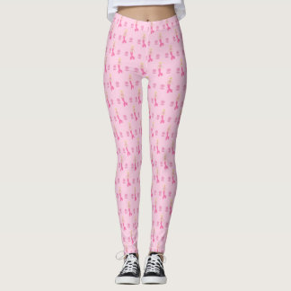 Söt Rosa Fantasy Sjöjungfru Patterned Leggings