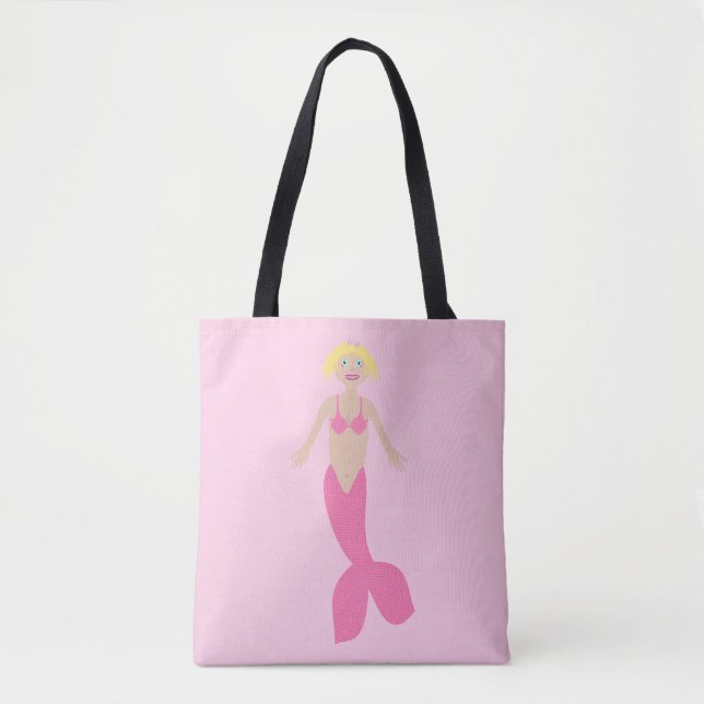 Söt Rosa Fantasy Sjöjungfru Tygkasse (Framsida)