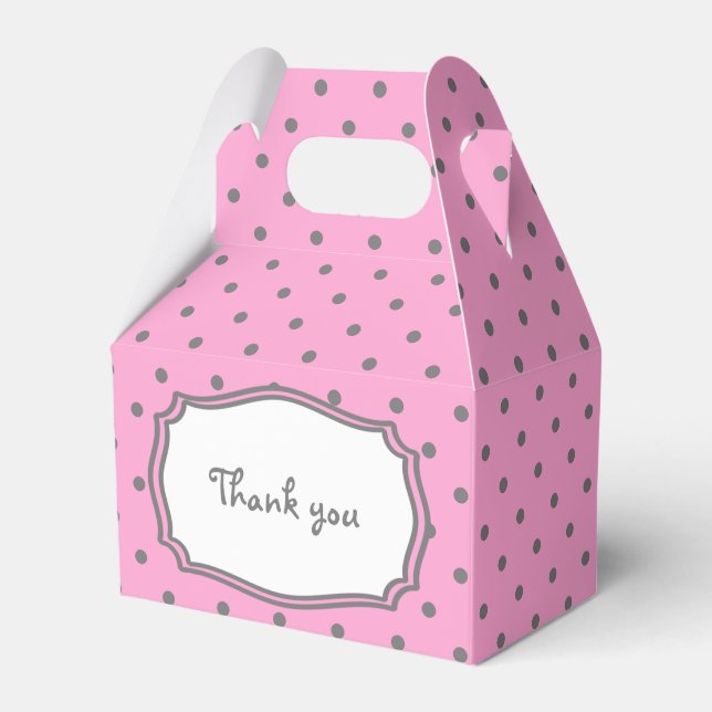Söt Rosa Favor Box Babykläder 🎀 Presentaskar (Framsidan Sidan)