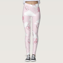 Söt Rosa Fjäril Pastell Mönster Dam Yoga