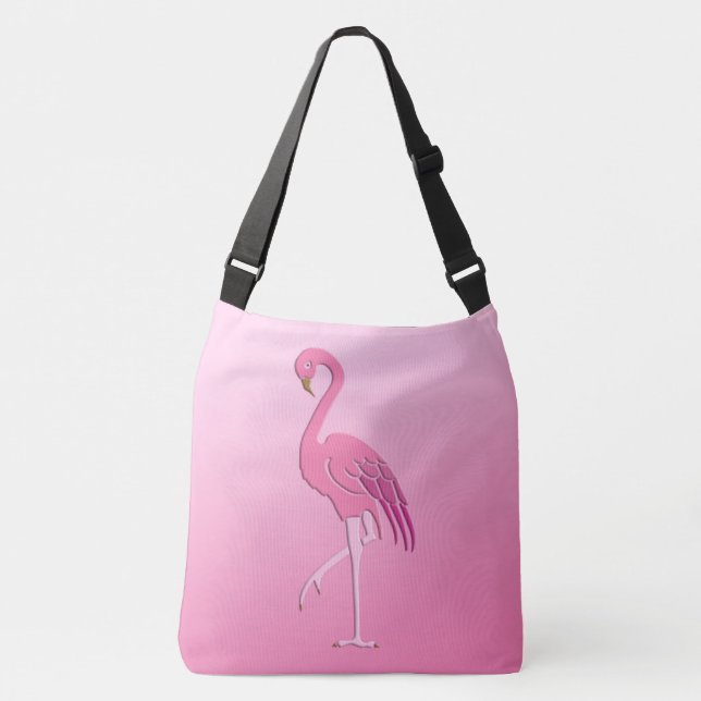 Söt rosa flamingo axelväska (Framsida)