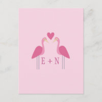 Söt Rosa Flamingo Brudpar