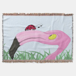 Söt Rosa Flamingo Filt