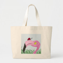 Söt Rosa Flamingo Jumbo Tygkasse