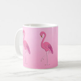 Söt rosa flamingo kaffemugg