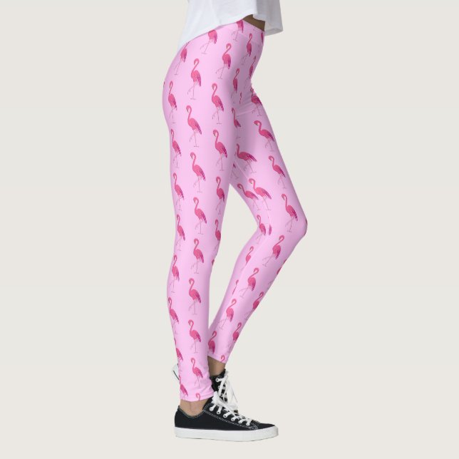 Söt rosa flamingo leggings (Höger)