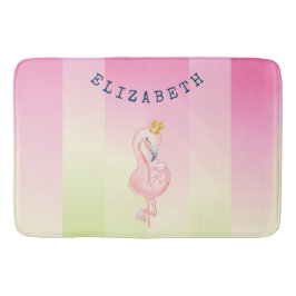 Söt Rosa Flamingo Ombre Randig Badrumsmatta