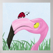 Söt Rosa Flamingo