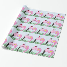 Söt Rosa Flamingo Presentpapper