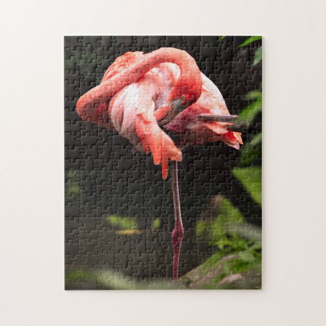 Söt Rosa Flamingo Pussel (Vertikal)