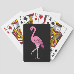 Söt rosa flamingo spelkort