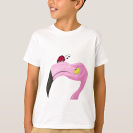 Söt Rosa Flamingo Tee Shirt