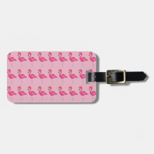 Söt Rosa Flamingo Tropical Island Bird Beach Bagagebricka