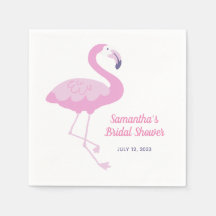Söt Rosa Flamingo Tropisk Bröllopsdusch