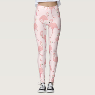 Söt Rosa Flamingos Leggings