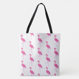 Söt rosa flamingos tygkasse