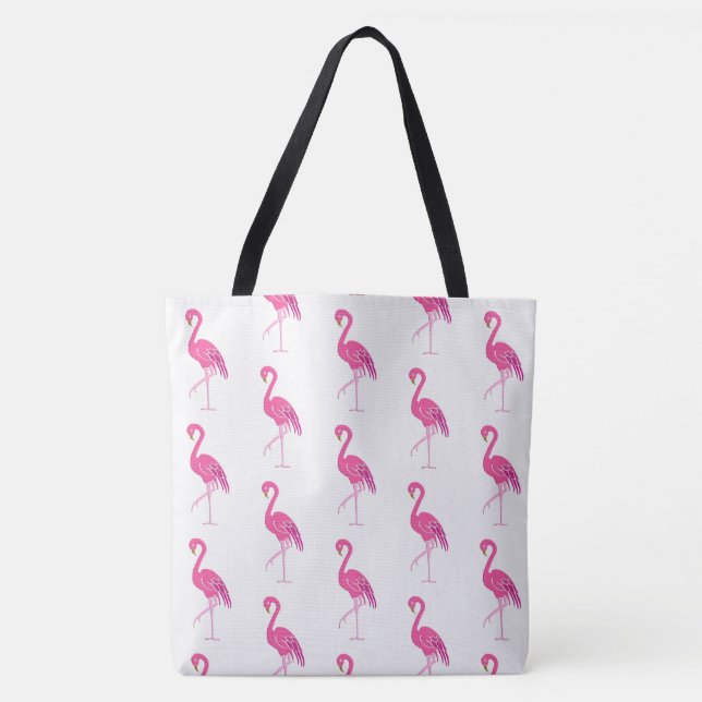 Söt rosa flamingos tygkasse (Framsida)