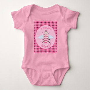 Söt Rosa Flicka Bee Anpassningsbar T Shirt