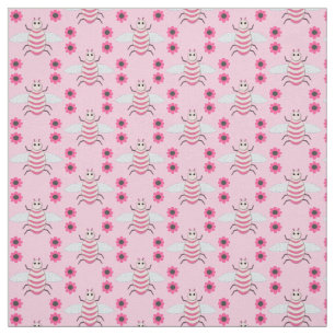 Söt Rosa Flicka Bee Tyg