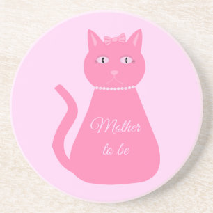 Söt Rosa Flicka Cat Anpassningsbar Mor som ska var Underlägg