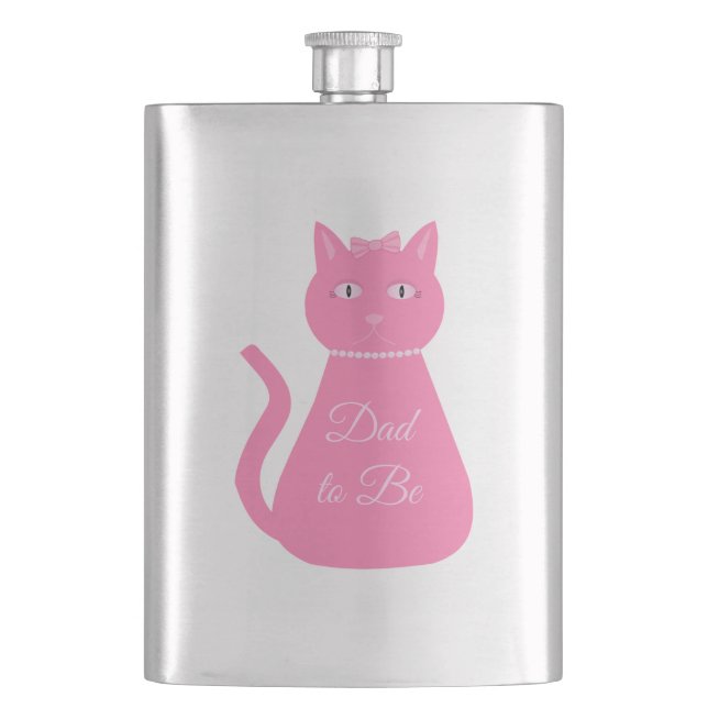 Söt Rosa Flicka Cat Anpassningsbar Pappa som ska v Fickplunta (Framsidan)