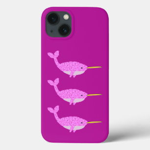 Söt Rosa Flicka Narwhal