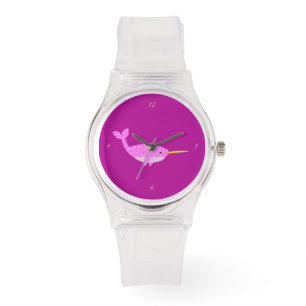 Söt Rosa Flicka Narwhal Armbandsur