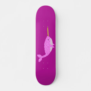 Söt Rosa Flicka Narwhal Mini Skateboard Bräda 18,5 Cm