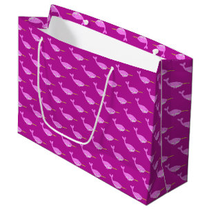 Söt Rosa Flicka Narwhal Patternal
