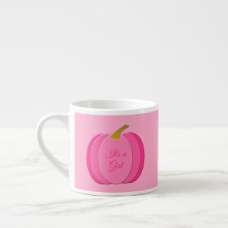 Söt Rosa Flicka Pumpkin Anpassningsbar Espressomugg