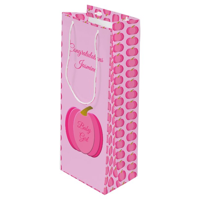 Söt Rosa Flicka Pumpkin Anpassningsbar Nyfödd bebi (Framsidan Vinklad)