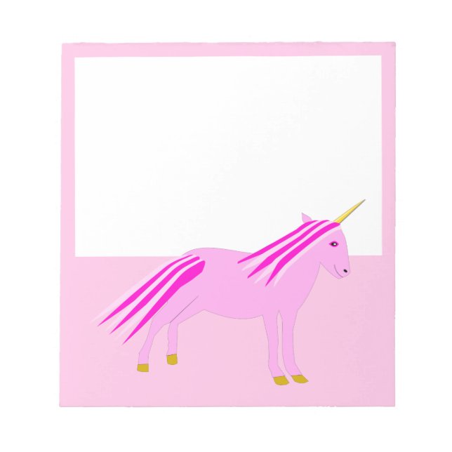 Söt Rosa Flicka Unicorn Anteckningsblock (Framsida)