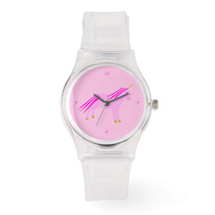 Söt Rosa Flicka Unicorn Armbandsur