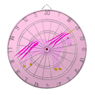 Söt Rosa Flicka Unicorn Darttavla