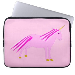 Söt Rosa Flicka Unicorn Laptop Fodral