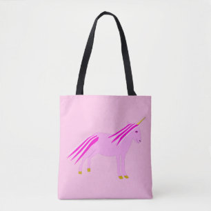 Söt Rosa Flicka Unicorn Patterned Tygkasse