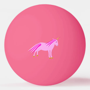 Söt Rosa Flicka Unicorn Pingisboll