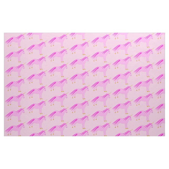 Söt Rosa Flicka Unicorn Tyg (Fat Quarter)