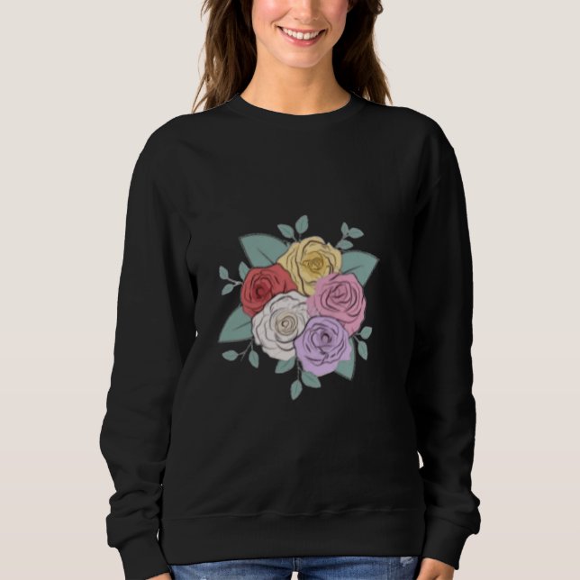 Söt Rosa Flickvibes Tröja design (Framsida)
