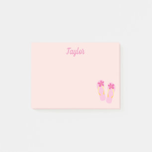 Söt Rosa flinflip flops Post-it Block