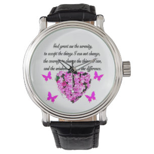 SÖT ROSA FLOWER AND BUTTERFLY SERENITY PRAYER ARMBANDSUR