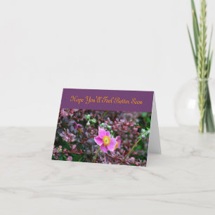 SÖT ROSA FLOWER MED GULD CENTER/ GÅ VÄL KORT