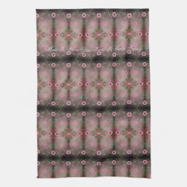 Söt Rosa Flowered Kitchen Towel Kökshandduk
