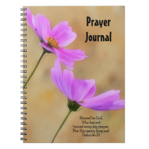 Söt Rosa Flowers Blommigt Prayer Journal bärbar da Anteckningsbok
